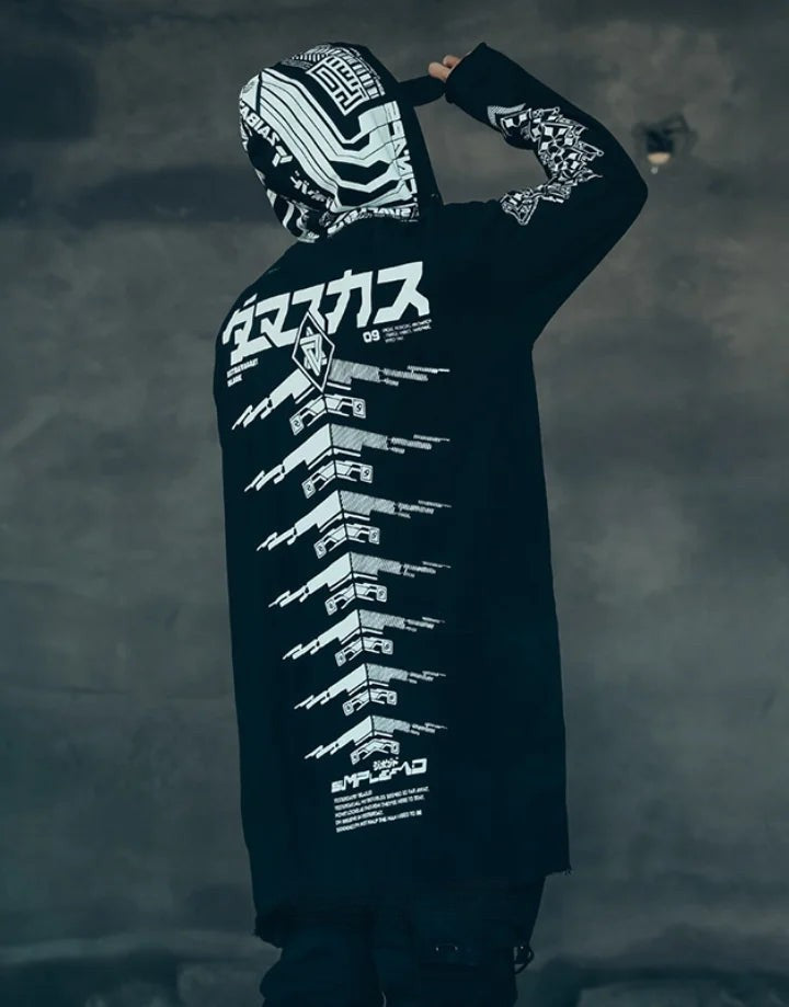 shop and buy KAGE.09 (影) – Shadow.09 Cyperpunk Hoodie