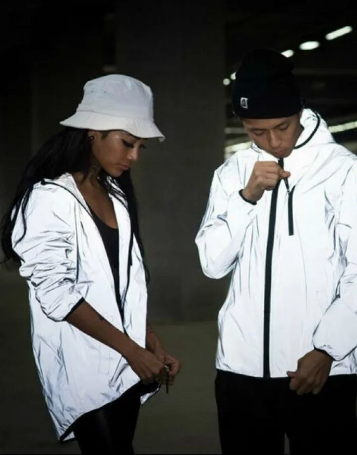 shop and buy reflective streetwear jacket windbreaker