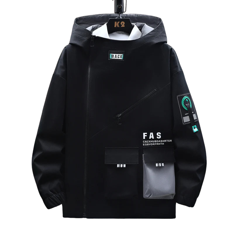 White n Black Techwear Jacket