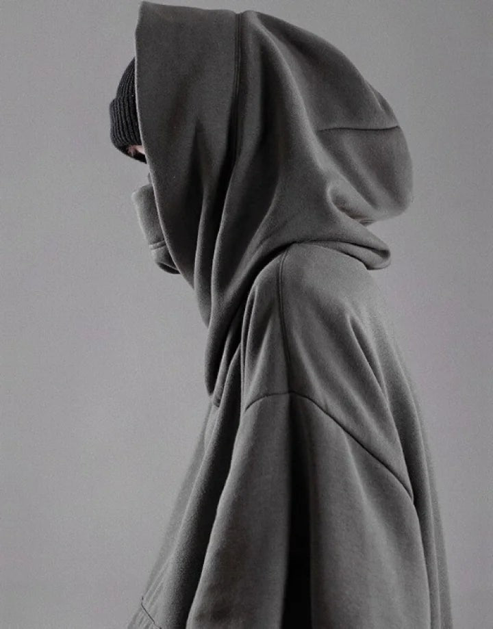 shop and buy high collar cotton hoodie