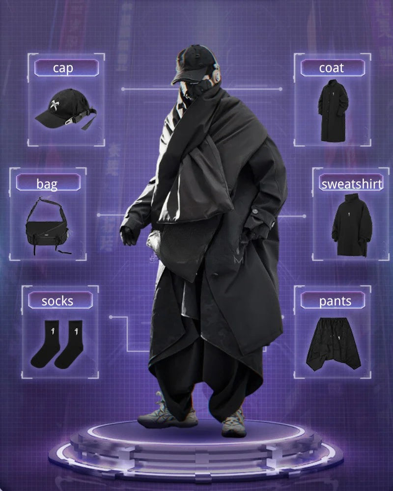 shop and buy techwear simple cape jacket