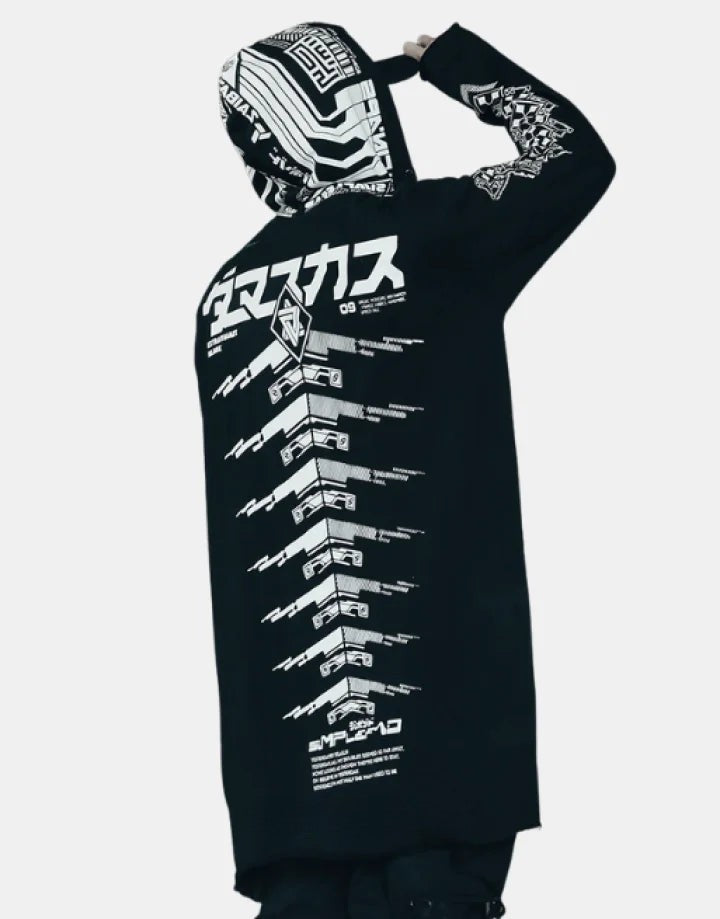 shop and buy KAGE.09 (影) – Shadow.09 Cyperpunk Hoodie
