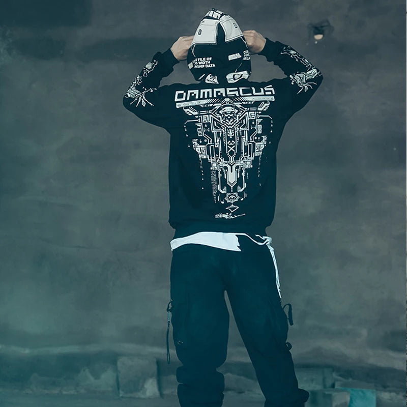 shop and buy Sector D4 Hoodie cyberpunk hoodie