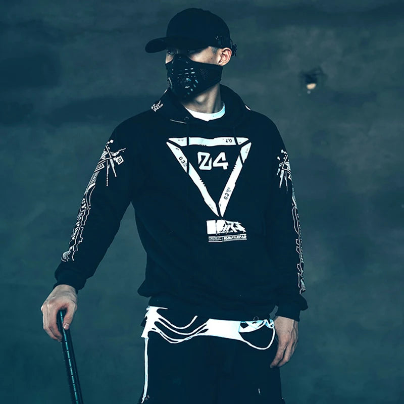 shop and buy Sector D4 Hoodie cyberpunk hoodie