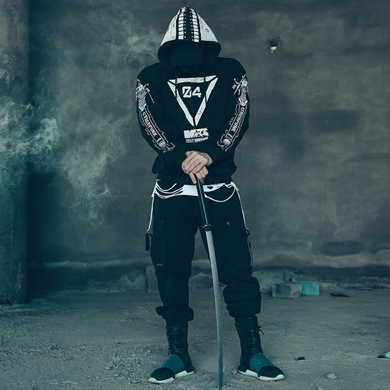 shop and buy Sector D4 Hoodie cyberpunk hoodie