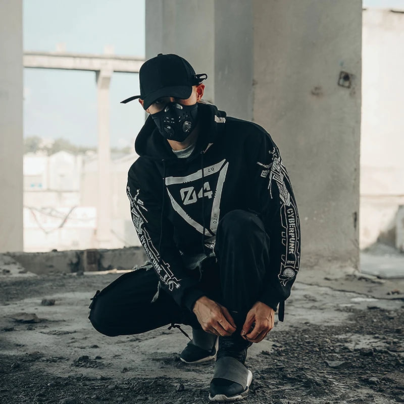 shop and buy Sector D4 Hoodie cyberpunk hoodie
