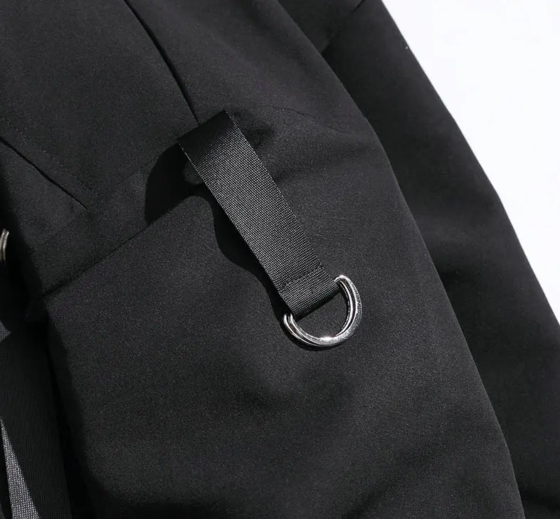 Cargo Bomber Jacket in black