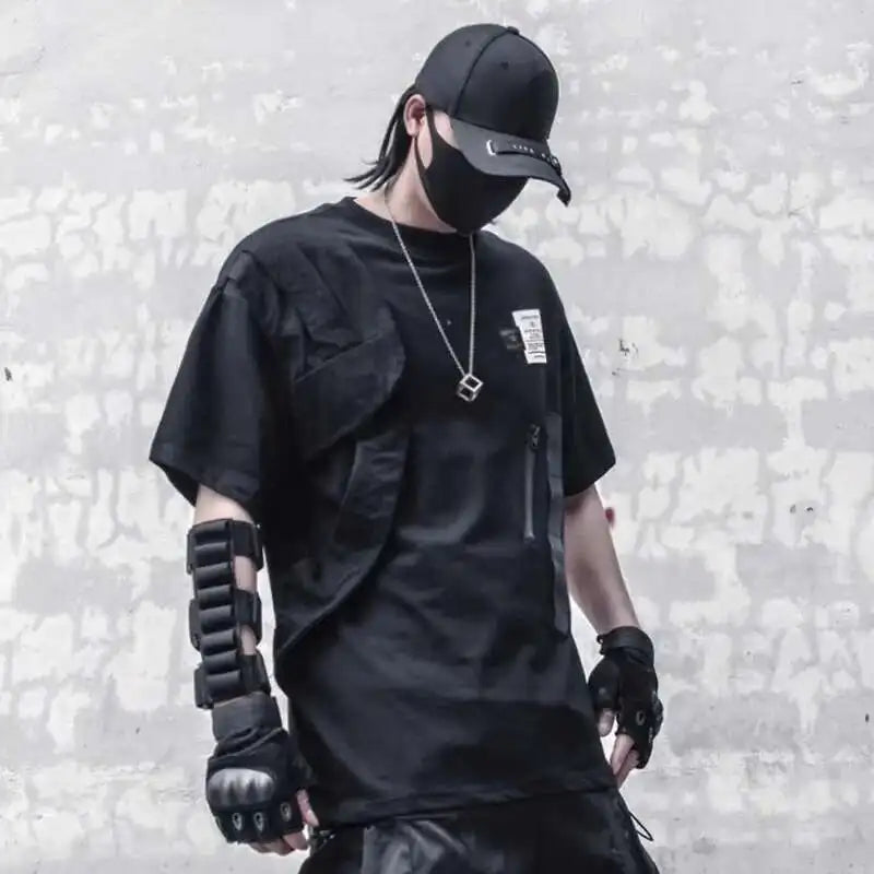 shop and buy Techwear Chest Zip T-Shirt
