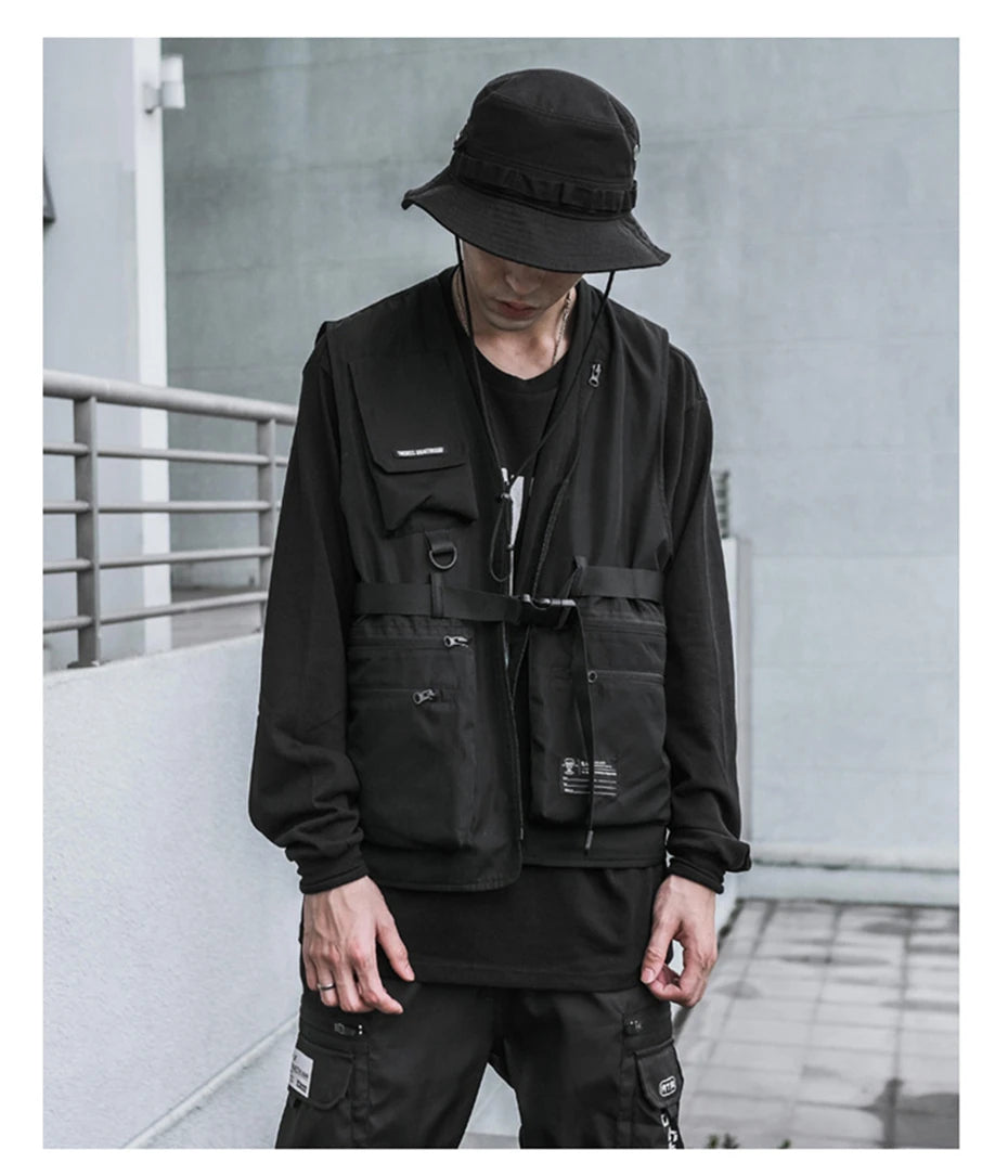 shop and buy Sleeveless Cargo Jacket Vest