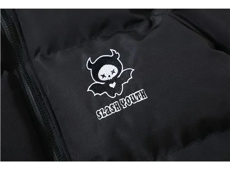Akuma Draft" (悪魔ドラフト) horns Puffer Jacket