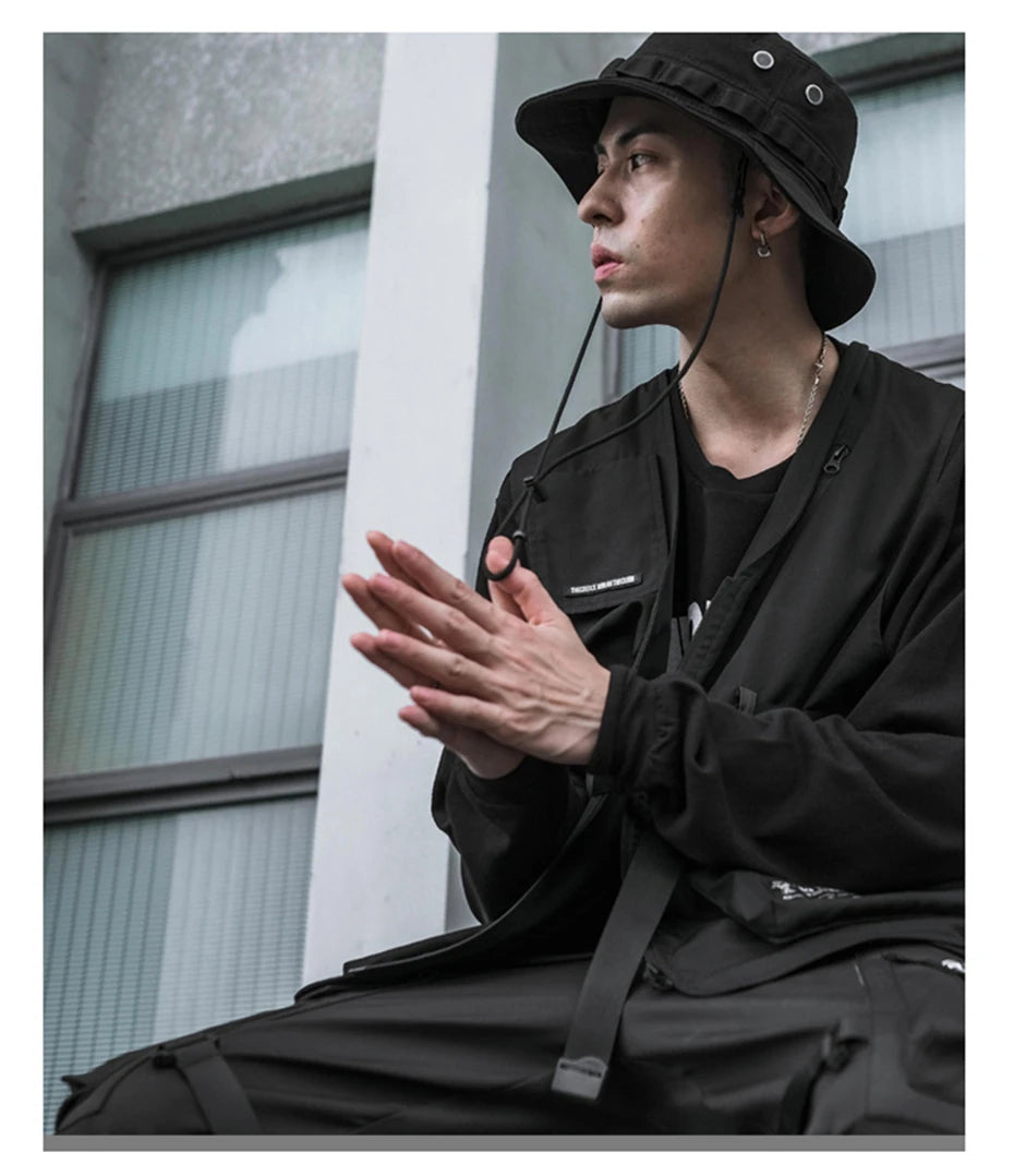 shop and buy Sleeveless Cargo Jacket Vest