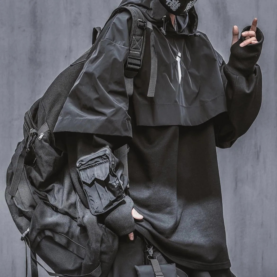 shop and buy Kurosenshi 黒戦士 Urban Cyperpunk Hoodie