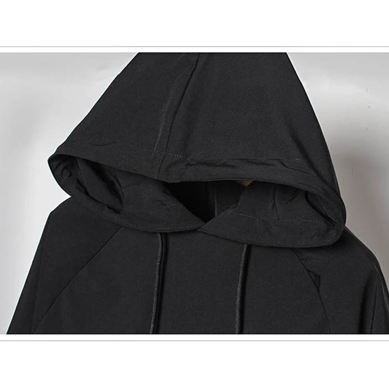 shop and buy halfsleeve longsleeve Kuronami 黒波 – Black Wave Shell Hoodie