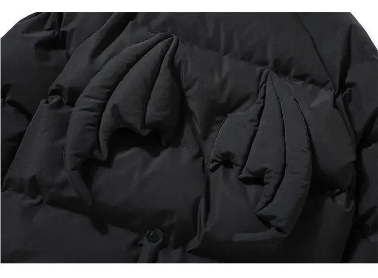 Akuma Draft" (悪魔ドラフト) horns Puffer Jacket