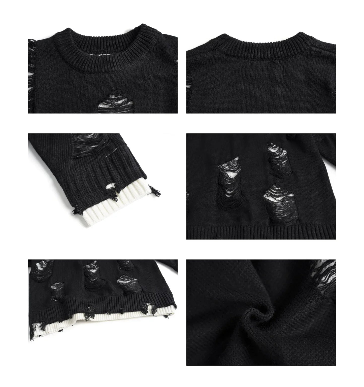 shop and buy Torn Realm Ripped Sweater
