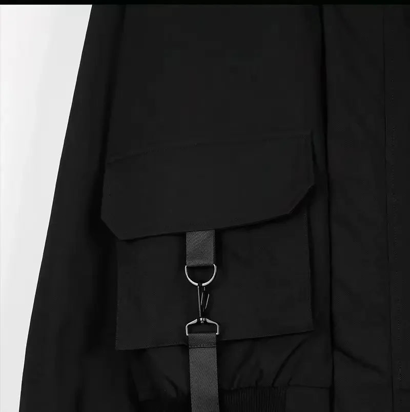 shop and buy Zip Up Cargo Jacket with Straps