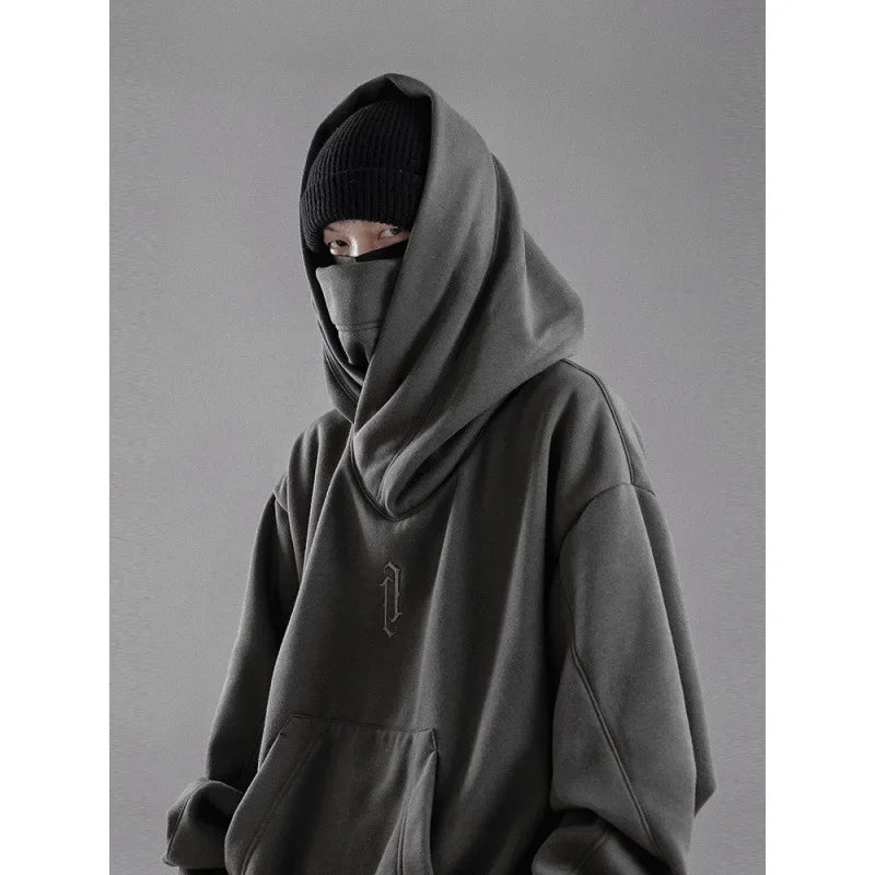 shop and buy high collar cotton hoodie