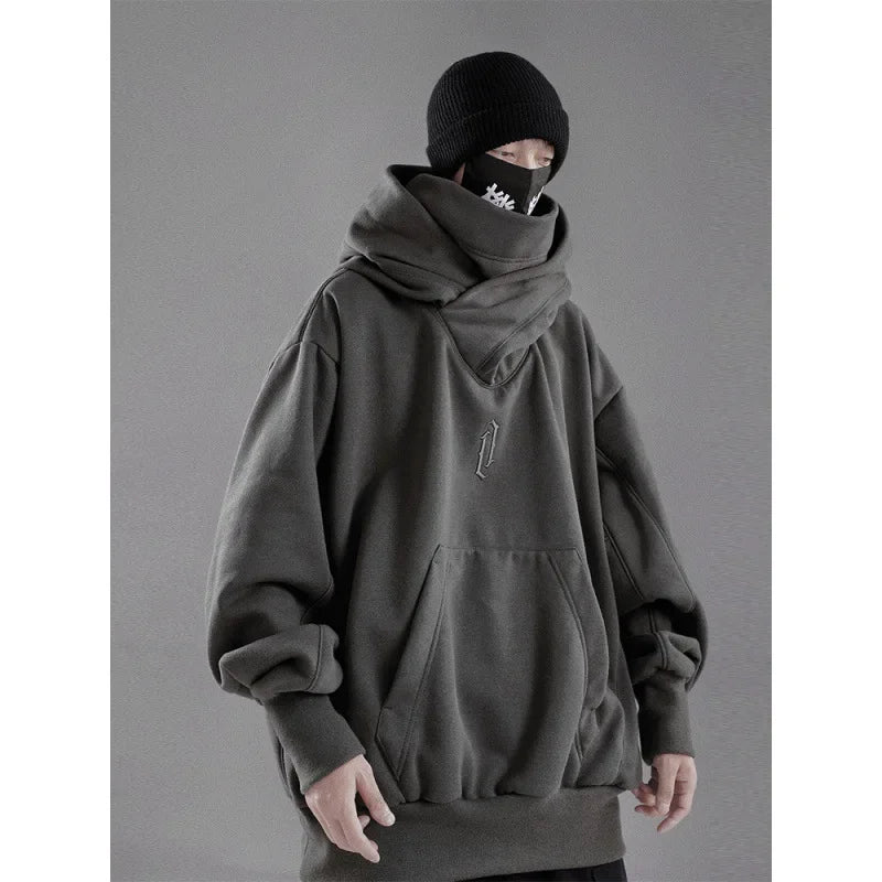 shop and buy high collar cotton hoodie