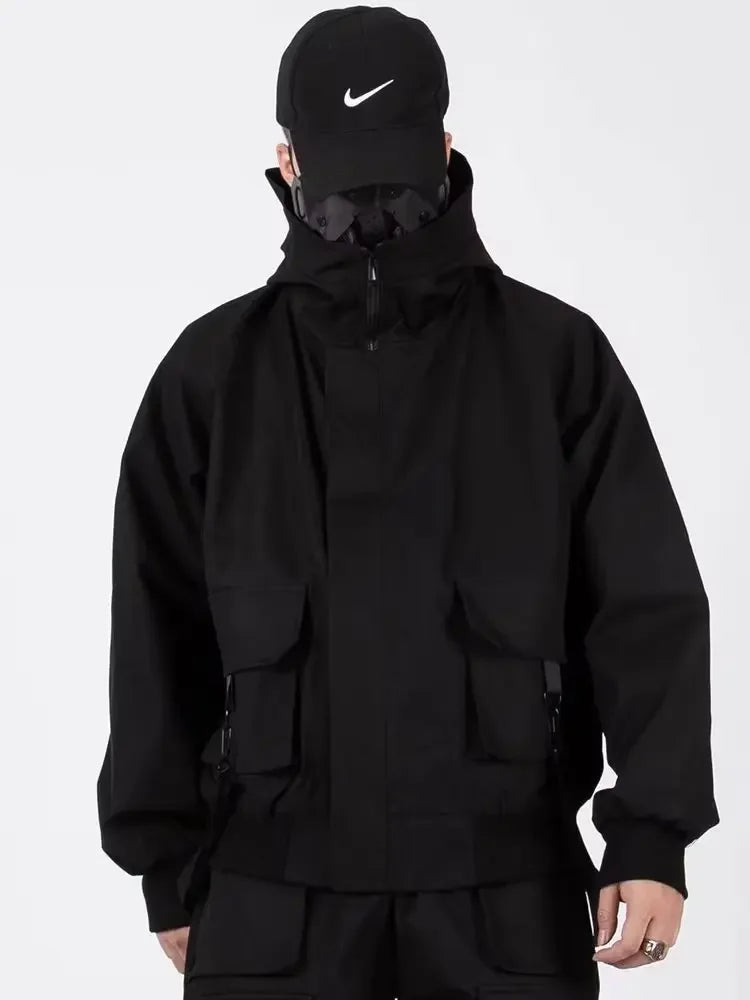 shop and buy Zip Up Cargo Jacket with Straps