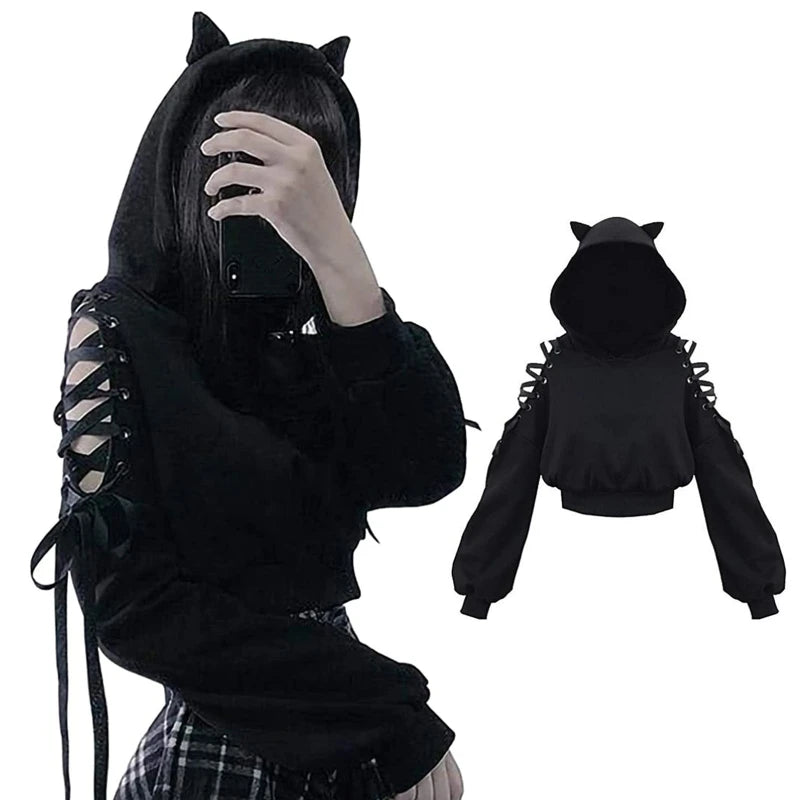shop and buy Kuroneko Kikai Cat Ear Hoodie for women