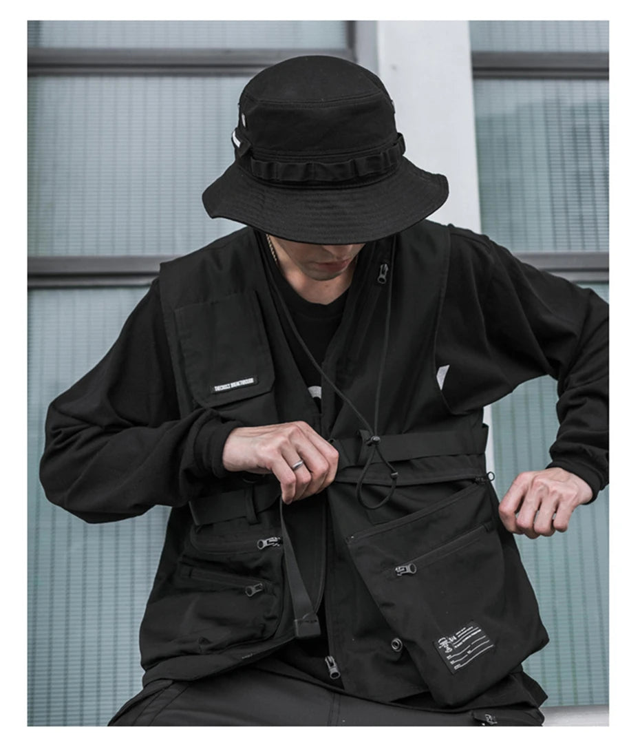 shop and buy Sleeveless Cargo Jacket Vest