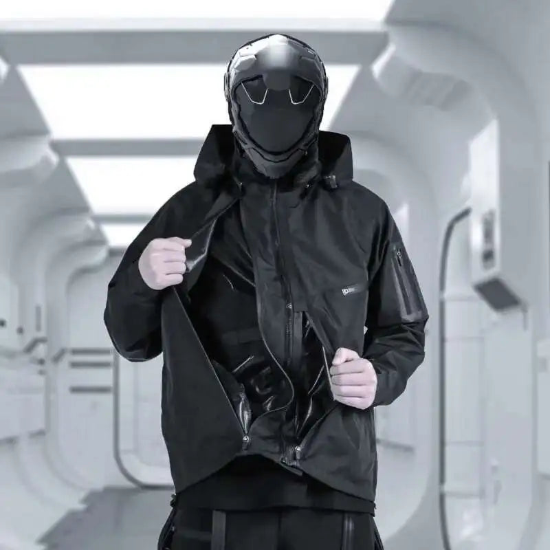 Shop and buy Black Tactical hooded Jacket