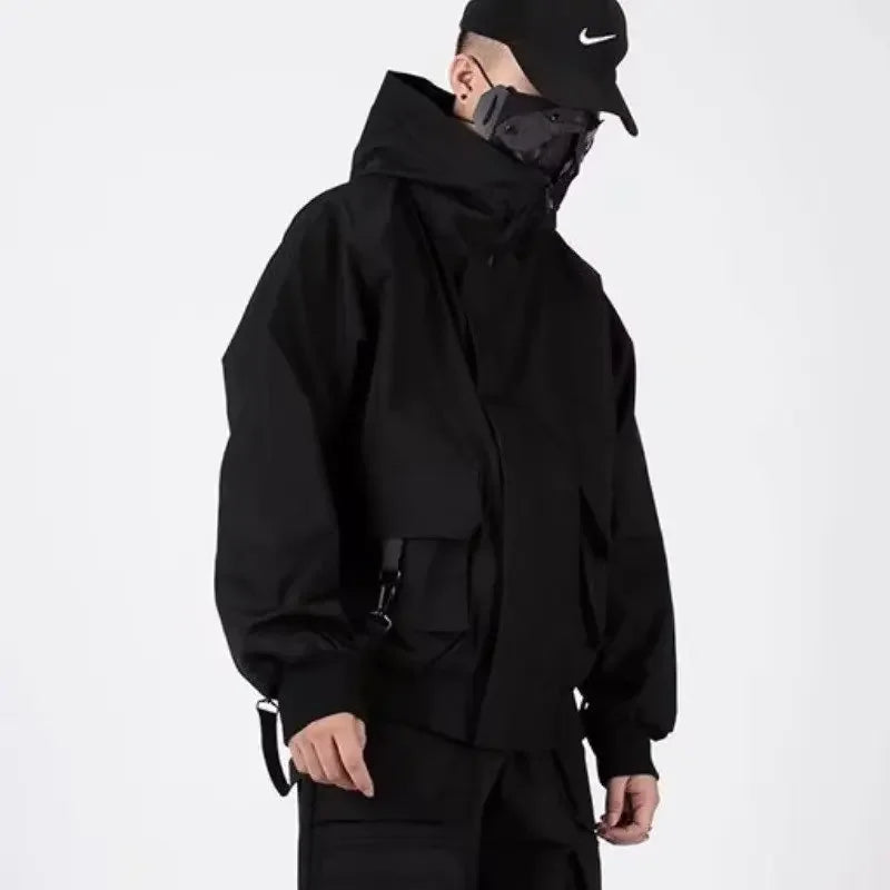 shop and buy Zip Up Cargo Jacket with Straps