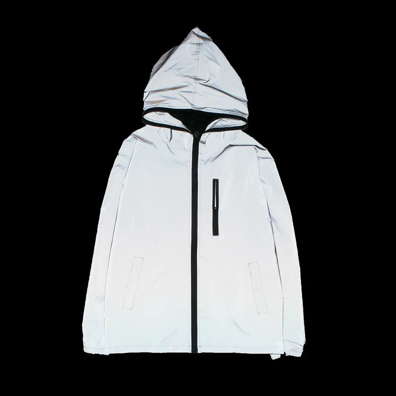 shop and buy reflective streetwear jacket windbreaker
