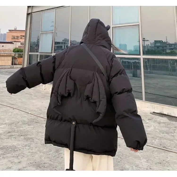 Akuma Draft" (悪魔ドラフト) horns Puffer Jacket