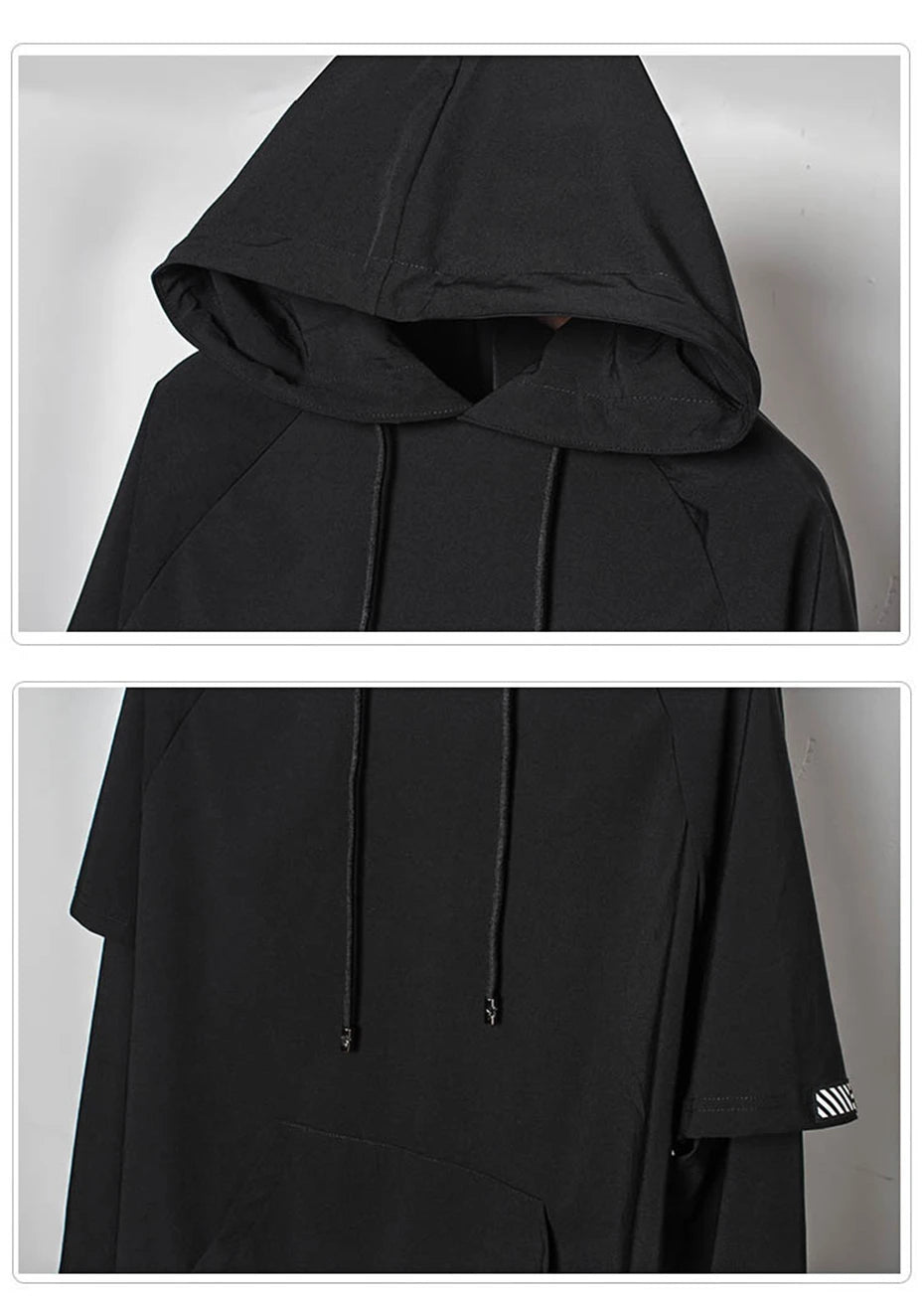 shop and buy halfsleeve longsleeve Kuronami 黒波 – Black Wave Shell Hoodie