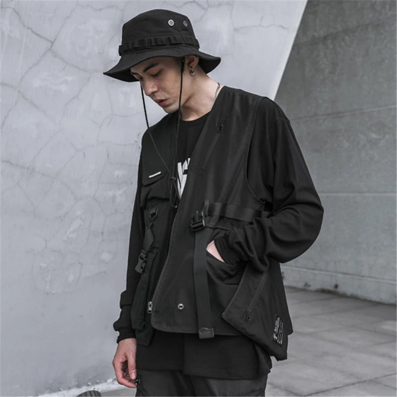 shop and buy Sleeveless Cargo Jacket Vest