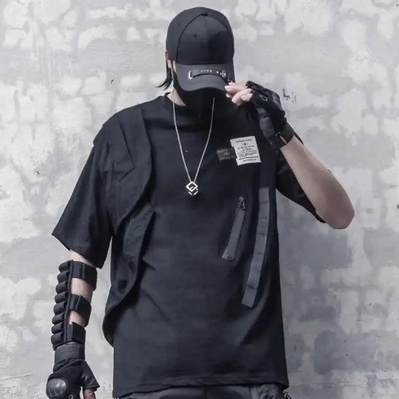 shop and buy Techwear Chest Zip T-Shirt