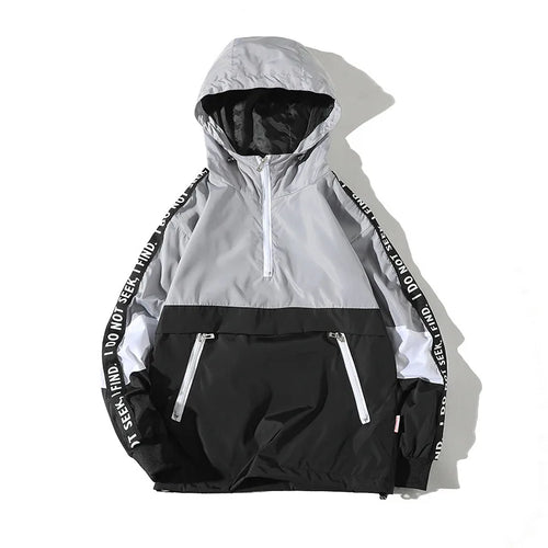 shop and buy Windbreaker Bomber Jacket in grey