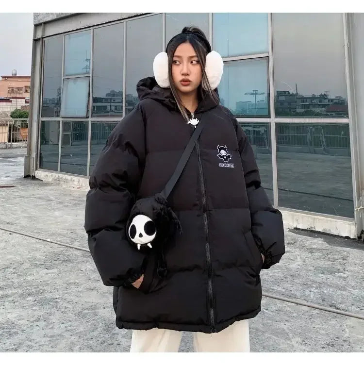 Akuma Draft" (悪魔ドラフト) horns Puffer Jacket
