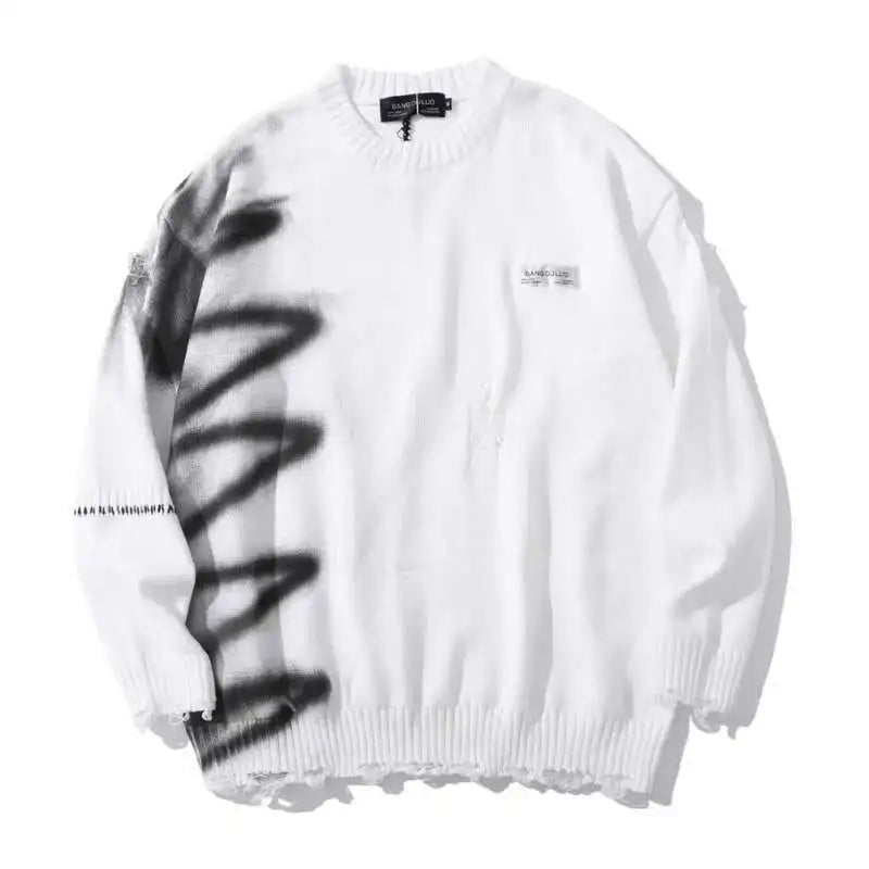 shop and buy Phantom Ash ripped Sweater