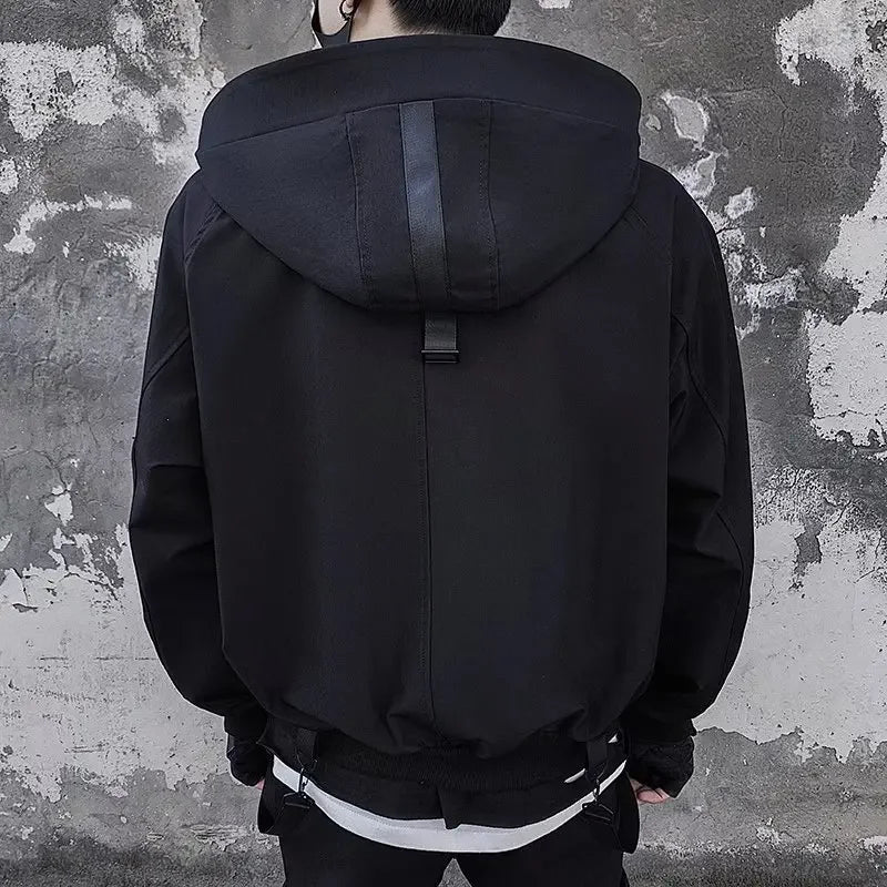 shop and buy techwear track jacket with straps