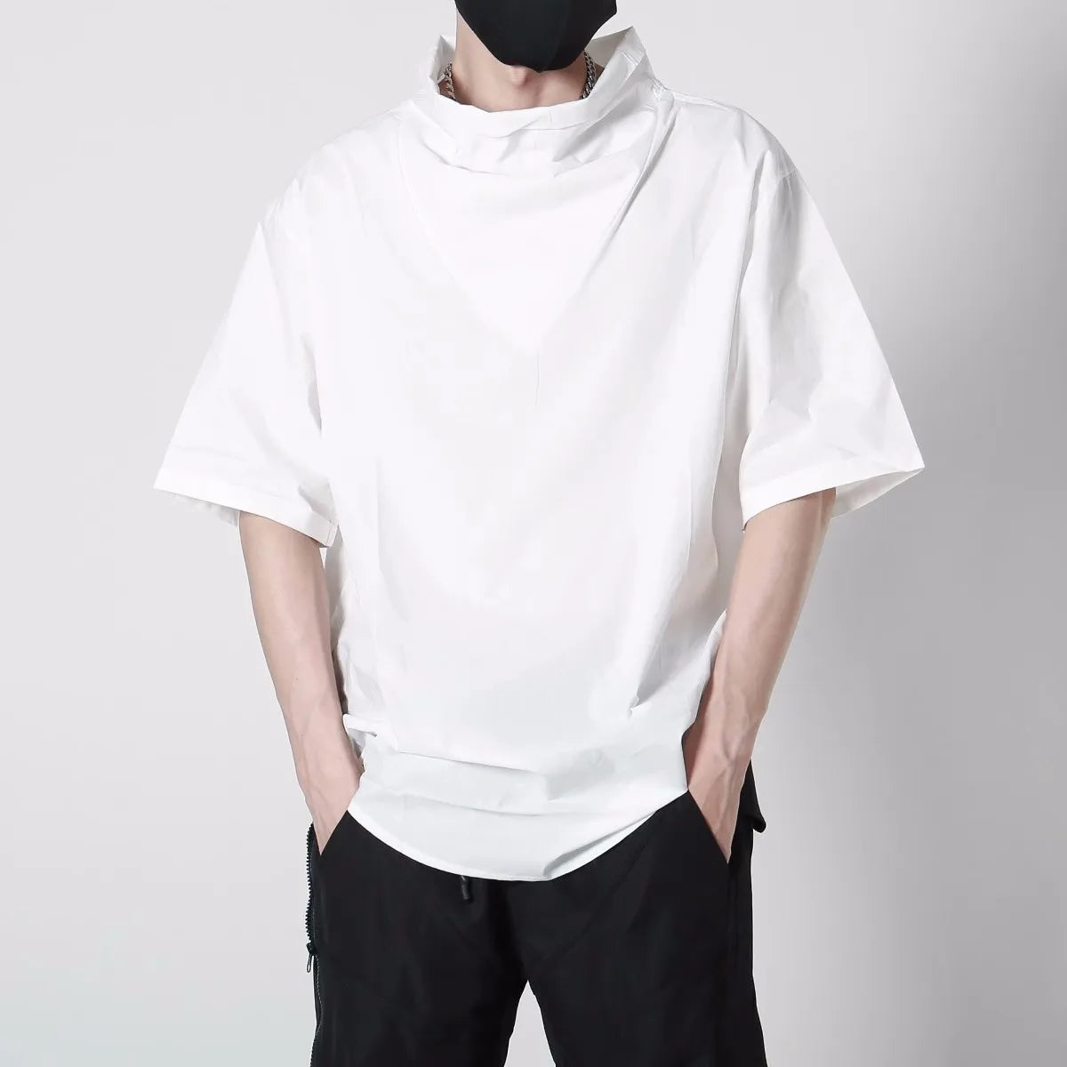 shop and buy Black Turtleneck T Shirt