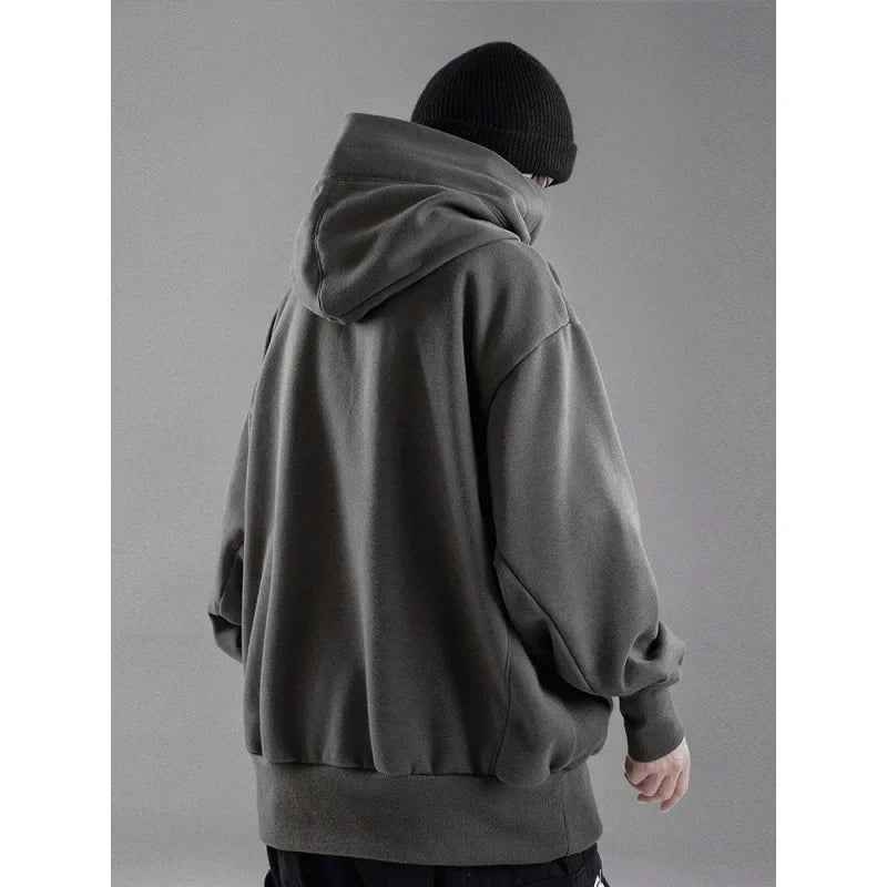 shop and buy high collar cotton hoodie