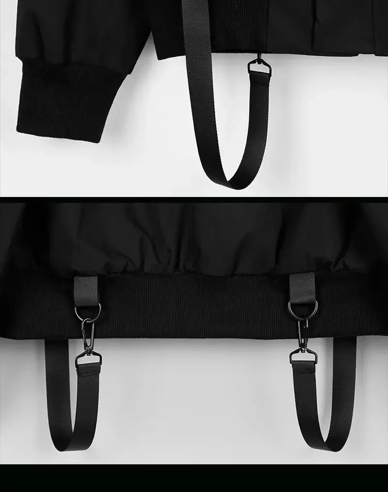 shop and buy Zip Up Cargo Jacket with Straps