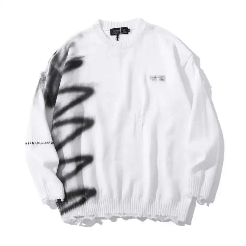 shop and buy Phantom Ash ripped Sweater