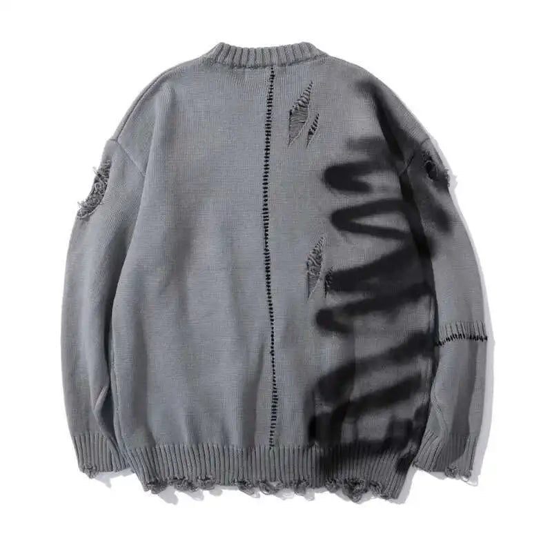 shop and buy Phantom Ash ripped Sweater