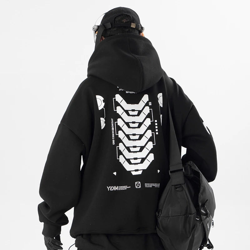 shop and buy GhostNode ゴーストノード Black Techwear Hoodie