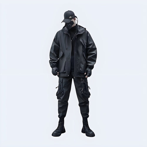 shop and buy black tactical outfit with a jacket, pants, gloves, and boots