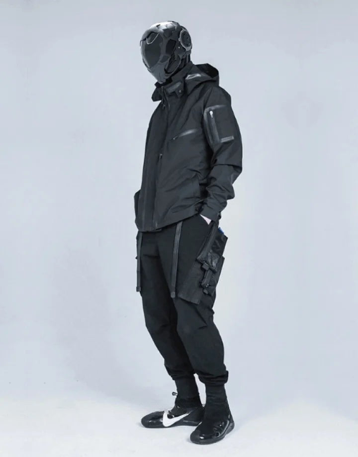 Shop and buy Black Tactical hooded Jacket