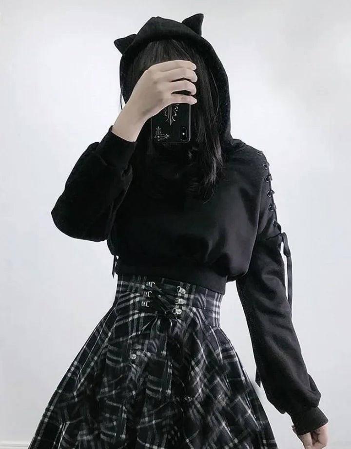 shop and buy Kuroneko Kikai Cat Ear Hoodie for women