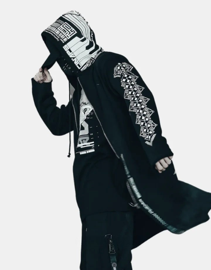 shop and buy KAGE.09 (影) – Shadow.09 Cyperpunk Hoodie