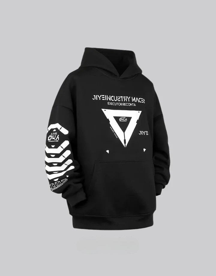 shop and buy GhostNode ゴーストノード Black Techwear Hoodie