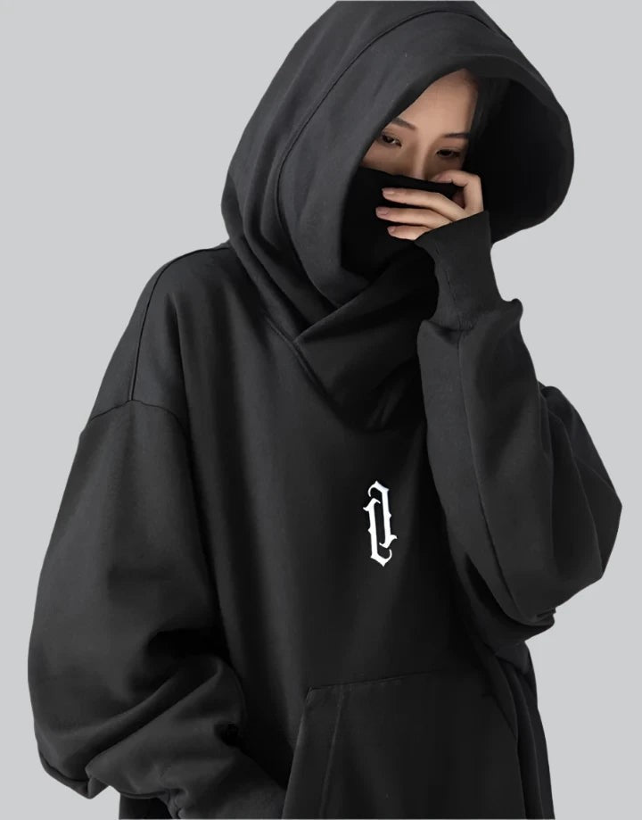 shop and buy high collar cotton hoodie
