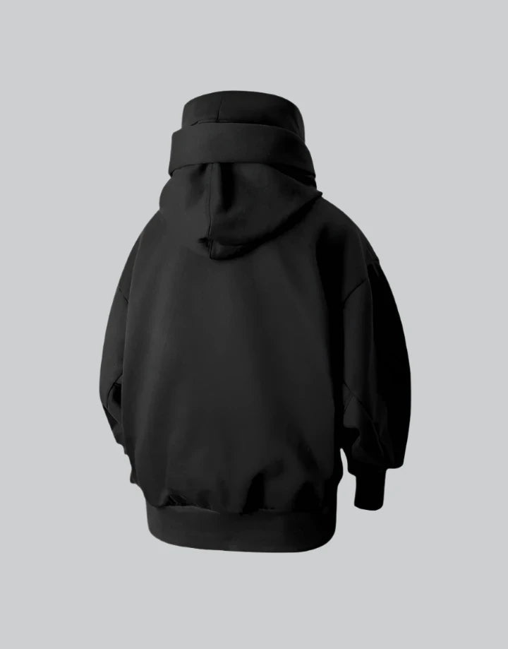 shop and buy high collar cotton hoodie