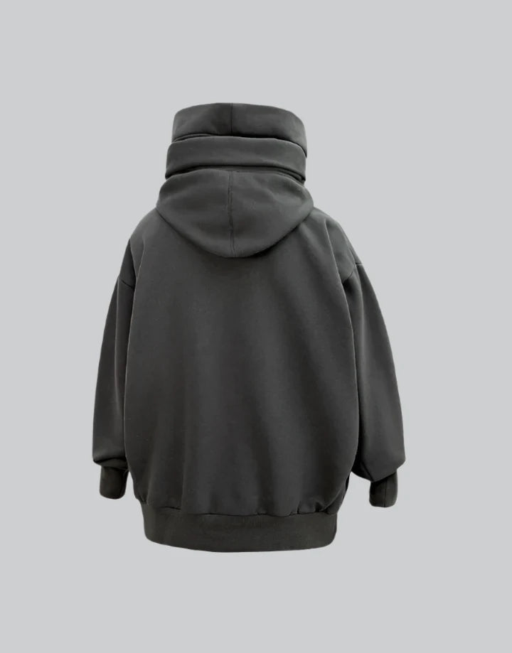 shop and buy high collar cotton hoodie